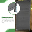 56L X 19.5W X 64H In Outdoor Storage Shed With Lockable Door,Wooden Tool Storage Shed With Detachable Shelves And Pitch Roof