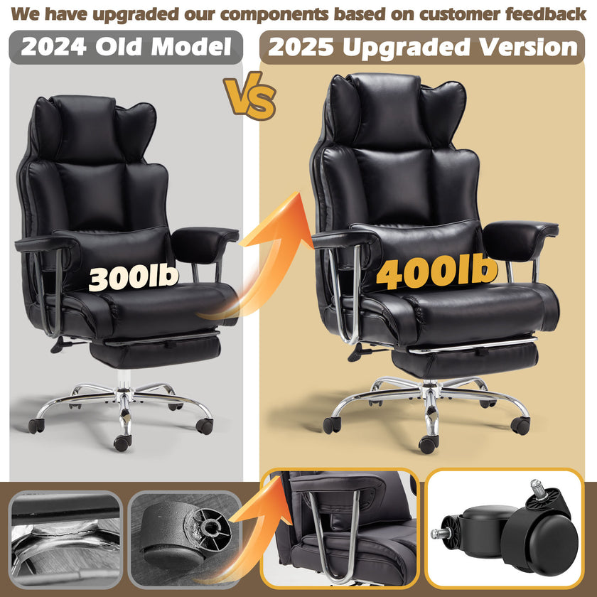 400LB Big And Tall Office Chair Black