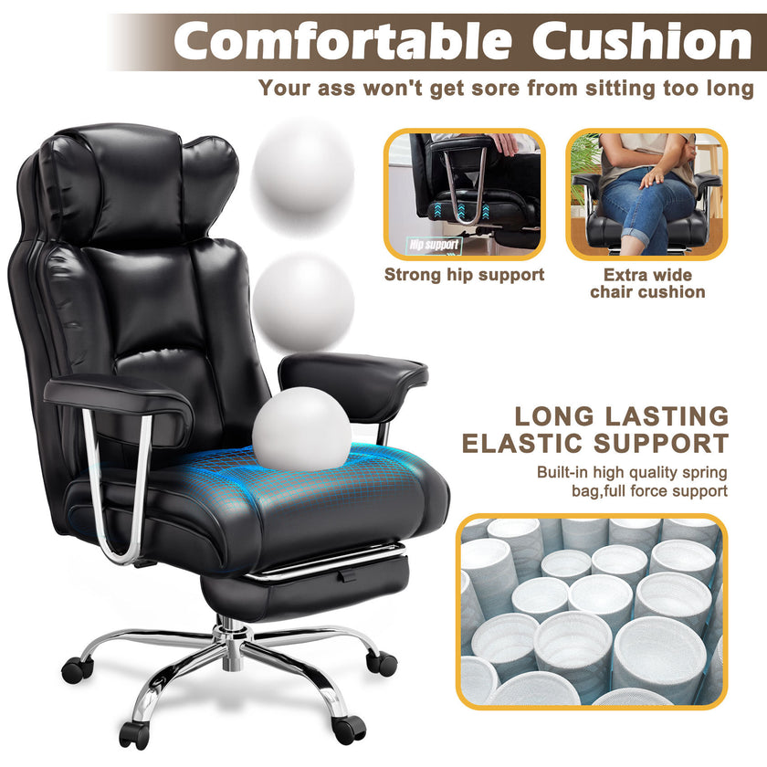 400LB Big And Tall Office Chair Black