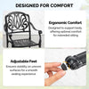 2pcs Black Cast Aluminium Stacking Chair