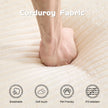 Loveseat Sofa, Comfortable Deep Seat Sofa Bed, Modern Small Corduroy Couch For Living Room Bedroom,Reversible Cushion With Pillows,No Assembly Required,White