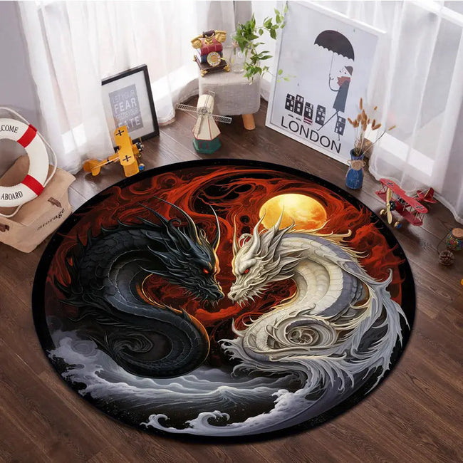 Bedroom Decoration Round Simulation Bedside Blanket