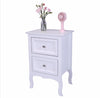 Countryside Style Two-story Bedside Table - White