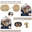 TREXM Farmhouse Extendable Round Dining Table With 16 Leaf Natural Wood