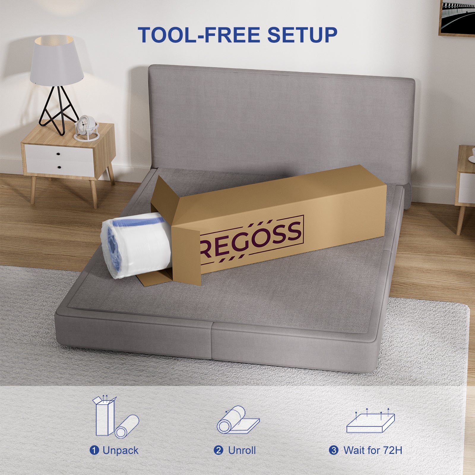 Single Bed Mattress,  Hybrid Double Bed Mattress, Single Bed Mattress With Individual Pocket Springs, Boxed Plush Foam Mattress, Medium Soft, Sports Isolation Pressure