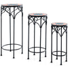 Decorative Flower Display Holder With Ceramic Top For Patio