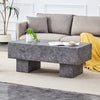 Modern Simple Gray Texture MDF Coffee Table  43.3x21.6x17.2 Practical Model.Making It An Ideal Addition To Any Living Room Or Apartment