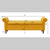 Yellow Multifunctional Storage Rectangular Sofa Stool