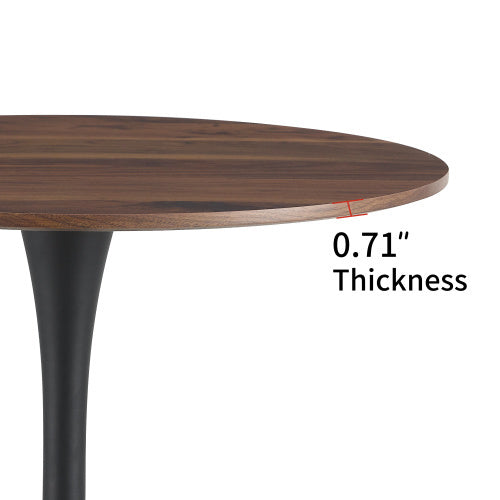 TULIP DINING TABLE ,Dia. 106cm ROUND, Nature Wood, GOLEN LEG 1pc Per Ctn