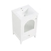 20 Bathroom Vanity With Sink, Bathroom Cabinet With Soft Closing Glass Door, A Drawer, Black