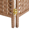 6 Panel Wicker Room Divider 6' Tall Privacy Screen Natural