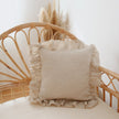Ruffled Pillow Cover With Core Linen Pillow Living Room