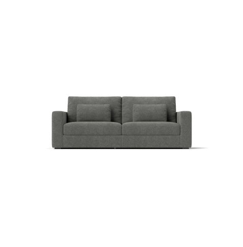 83  Modern Sofa Couches For Living Room, 3 Seater Sofa, Upholstered Compressed Cushions   Detachable Cover,Pewter