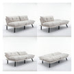 Cream Convertible Folding Modern Sofa Bed