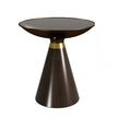 Tempered Glass Round Light Luxury Modern Solid Wood Side Table