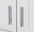 Modern Kitchen Pantry Cabinet Storage With With 4 Doors, Drawer And 3 Adjustable Shelves For Dining Room, White