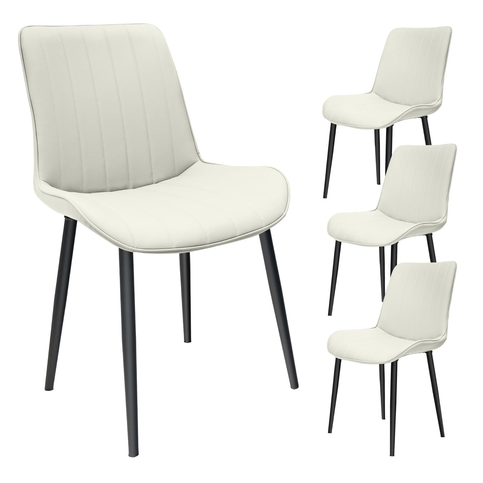 Leather Dining Chair With Metal Legs