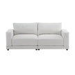 81 Modern Square Arm Sofa With Soft Velvet Upholstery, Deep Cushions, And Sturdy Legs In Navy Blue For Living Room Or Bedroom