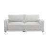 81 Modern Square Arm Sofa With Soft Velvet Upholstery, Deep Cushions, And Sturdy Legs In Navy Blue For Living Room Or Bedroom