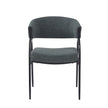 Upholstered Dining Chairs With Metal Legs Set Of 2,Dark Green Black