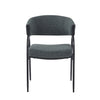 Upholstered Dining Chairs With Metal Legs Set Of 2,Dark Green Black