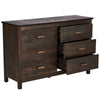 Brown MDF Veneer 120x40x80 Double-row Six-drawer Chest Of Drawers