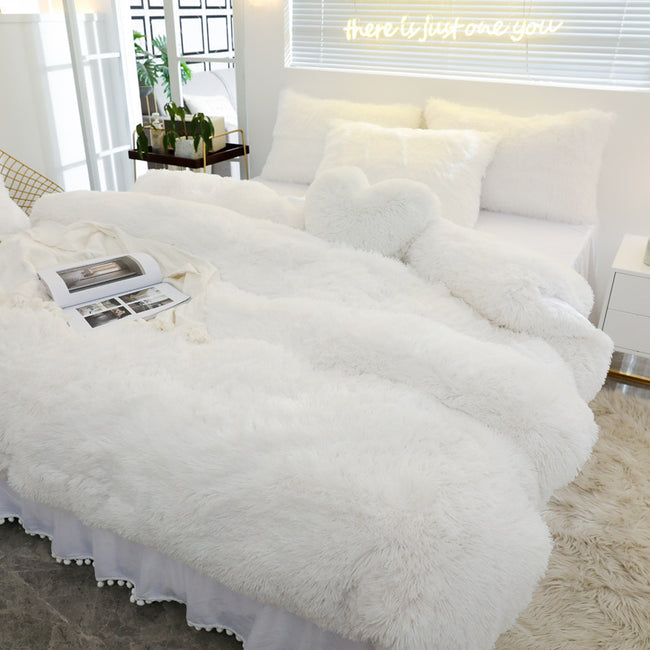 4-piece mink bed set