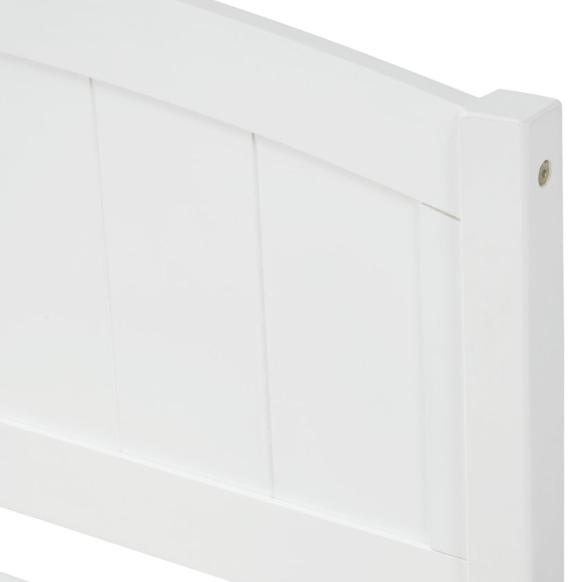 Twin Size Platform Bed With Two Drawers, White