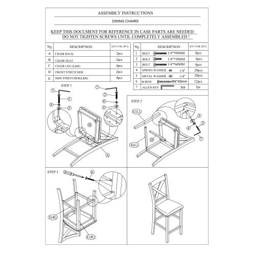 Modern Contemporary Dining Room Furniture Chairs Set Of 2 Counter Height Chairs Light Wooden High Chair X Back Design Cushion Seat