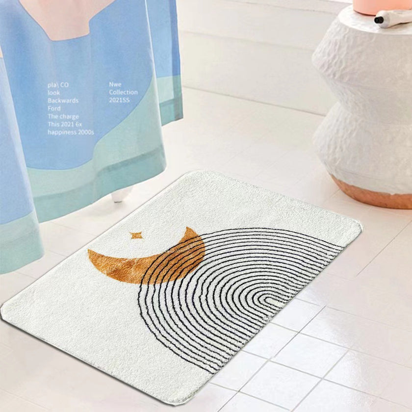 Modern Minimalist Cashmere Non-slip Floor Mat Bathroom Thickened Fleece Mat