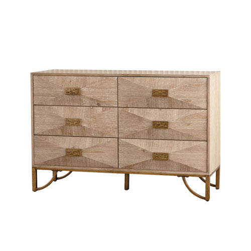 6 Drawers Dresser, Modern Dressers & Chests Of Drawers, TV Stand,Light Wood Dresser For Bedroom,Living Room,Hallway
