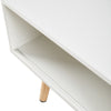 Rattan Coffee Table With Sliding Door And Solid Wood Legs - Modern Living Room