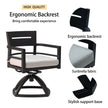 Outdoor Patio Aluminum Swivel Rocker 2PCS With Outdoor-grade Sunbrella Fabric Cushions, Ember Black