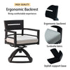 Outdoor Patio Aluminum Swivel Rocker 2PCS With Outdoor-grade Sunbrella Fabric Cushions, Ember Black