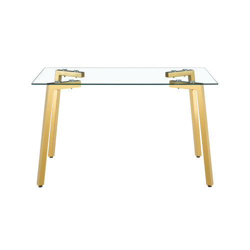 Glass Dining Table Transparent, 130  80   8MM