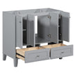 36'' Bathroom Vanity Without Countertop,Solid Wood Frame Bathroom Storage Cabinet Only, Freestanding Vanity With 4 Soft Closing Doors& 2 Drawers