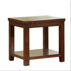 End Table Dark Cherry Open Shelf Natural Wood Grain Design 1pc Table Living Room Furniture