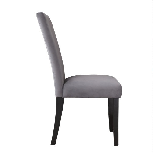 Napoli - Velvet Side Chair Gray