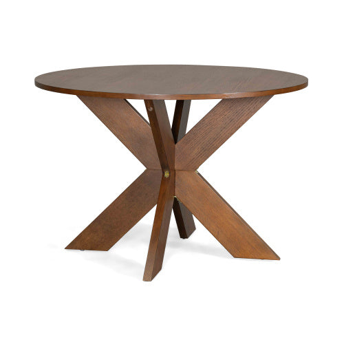 Round Dining Table Modern Farmhouse Kitchen Table, Cherry
