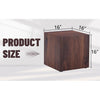 16x16x16 Inch Walnut Wood Grain MDF Coffee Table - Luxurious Design, Perfect Living Room Accent.Cube Fashion Texture Design Coffee Table, Suitable For Various Situations And Scenes