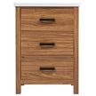 24'' Bathroom Vanity With Ceramic Basin Sink, Modern Bathroom Storage Cabinet With 3 Drawers, Freestanding Bathroom Vanity Cabinet With Single Sink