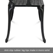 38 Inch Orchid Backrest Black Aluminum Bench