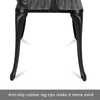 38 Inch Orchid Backrest Black Aluminum Bench