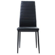 Modern Style Black Metal Finish Side Chairs 2pc Set Faux Leather Upholstery Contemporary Dining Room Furniture