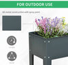 Metal Raised Garden Bed Planter Box 40 X 12 X 32 Dark Grey Durable Outdoor Gardening Solution