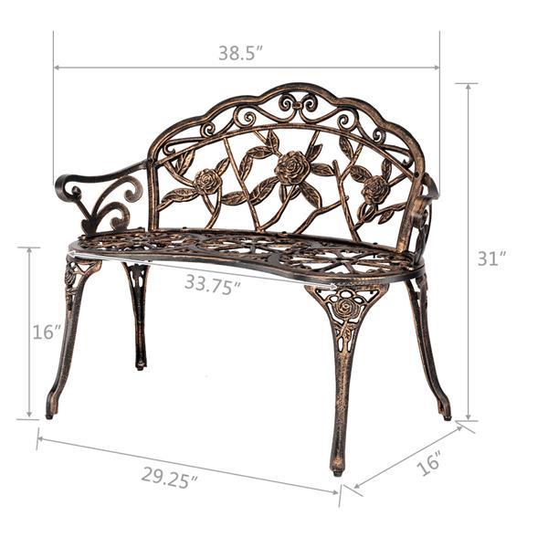 Cast Aluminum Outdoor Courtyard Decoration Park Leisure Rose Chair