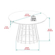 Modern Round Solid Wood Dining Table With Pedestal Base, Brown