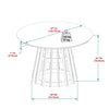 Modern Round Solid Wood Dining Table With Pedestal Base, Brown