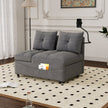 1 Versatile Foldable Sofa Bed In 3 Lengths, Modern Sofa Sofa Sofa Velvet Pull-out Bed, Loveseat Sofa Adjustable Back And With USB Port And Swivel Phone Stand