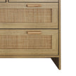 4 Drawers Rattan Cabinet For Bedroom, Living Room, Easy Assembly